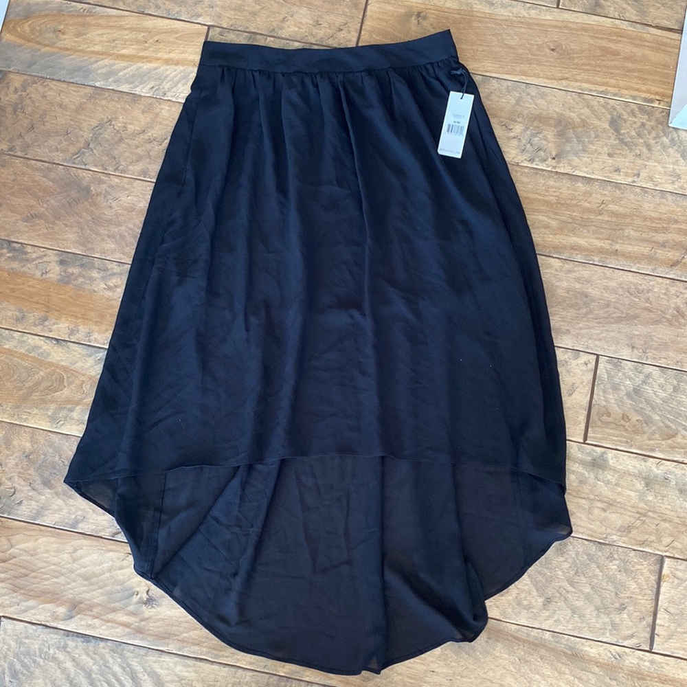 Asymmetrical black skirt